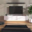 Oasis Tv Stand Cabinet Wall Mounted Floating Entertainment Unit Modern With Slat Effect Wide-366148002-346096492