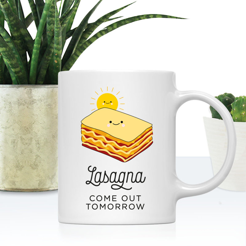Tasse à café Funny Food pun, Lasagne
