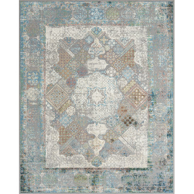 Lydian Oriental Area Rug in Blue