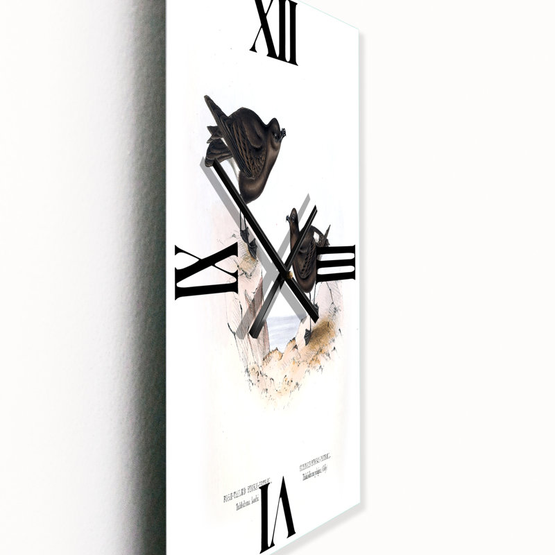 Horloge murale rétro Vintage Bird of Europe III, Petit
