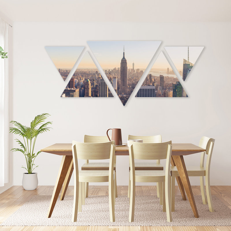 Ny - 5 Piece Print on MDF