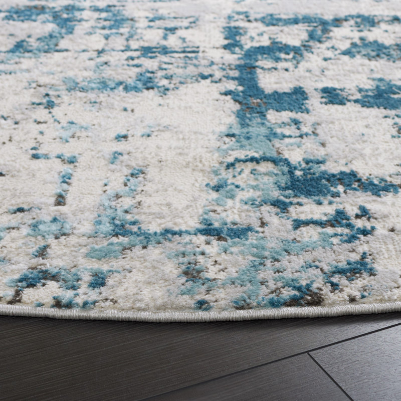 Shivan Performance Abstract Rug, Round 6'7"