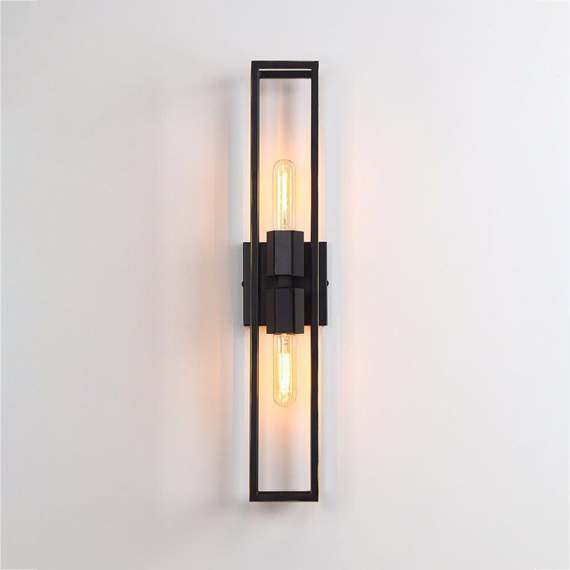 Éclairage pour meuble-lavabo à intensité variable à 2 lumières, Noir