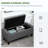 Storage Ottoman, Linen Upholstered Storage Bench With Lift Top And Button Tufted For Living Room-13266113