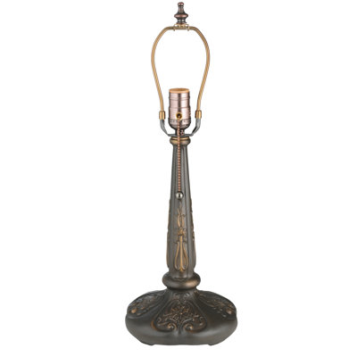 12.5" High Nouveau Flower Accent Lamp Base