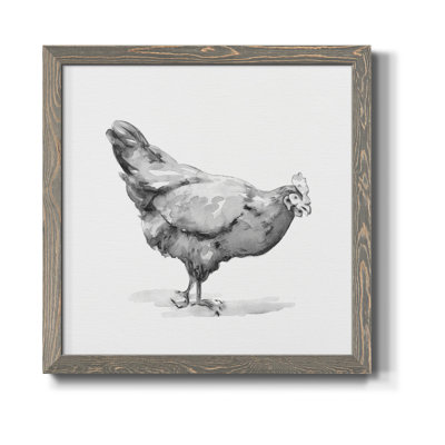 Toile encadrée de qualité supérieure Barn Fowl II - prête à être accrochée