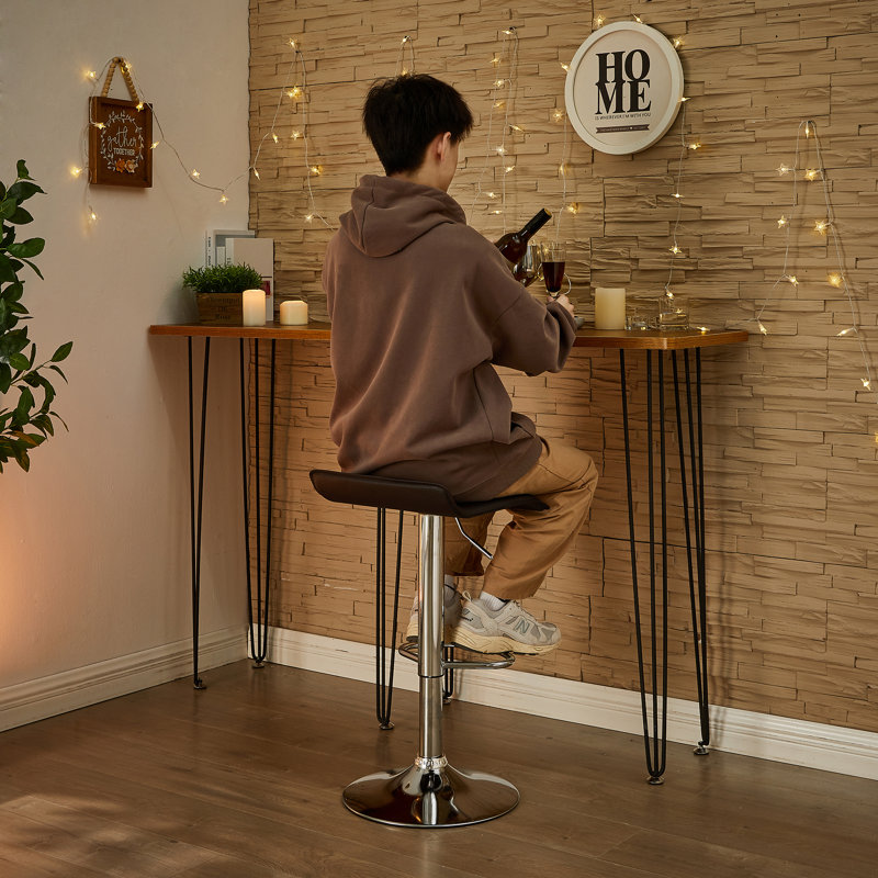Tabourets de bar Aryelle, Marron foncé