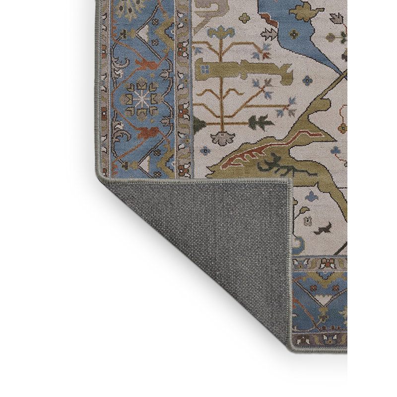 Tapis oriental beige / bleu, Rectangle 6 pi x 9 pi