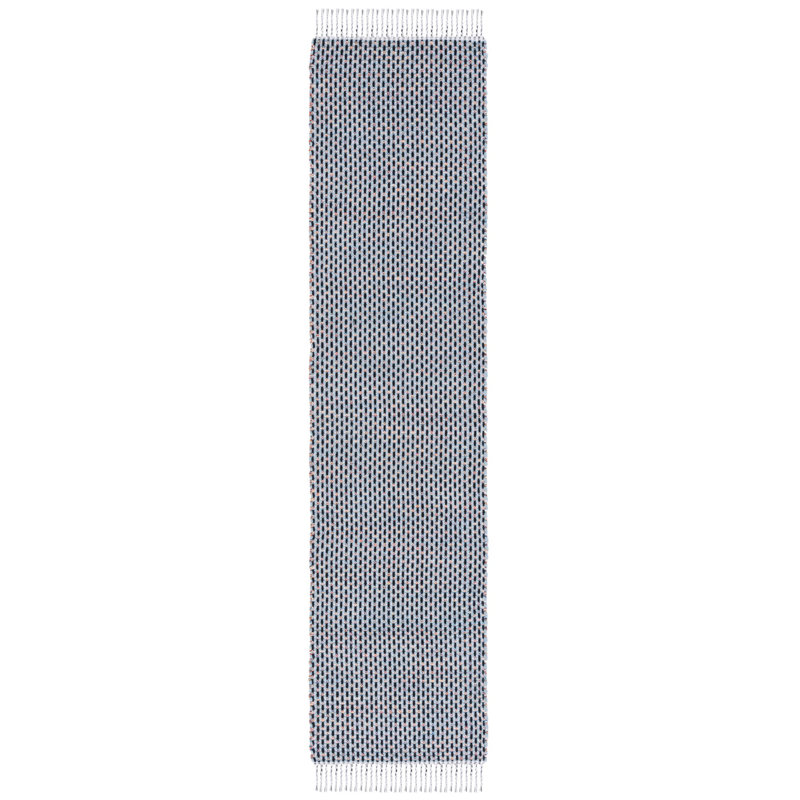 Mona 475 Area Rug In Blue / Black, Runner 2'3" x 9'