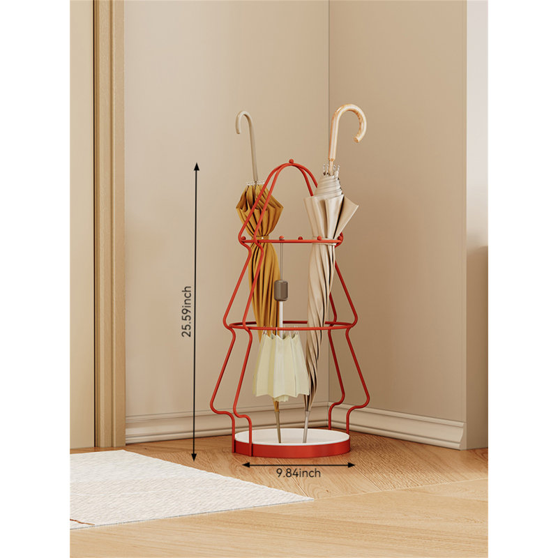 Metal Freestanding Umbrella Stand, Orange