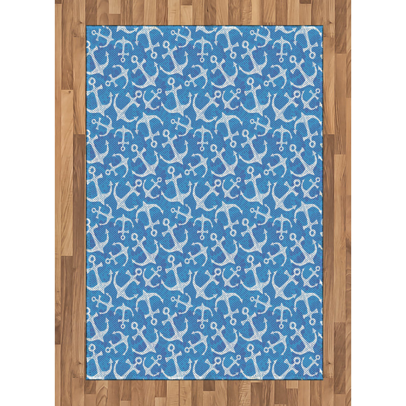 Anchor High Density Long Fiber Poly Threads Decorative Area Rug Carpet, Rectangle 4' x 5'8"