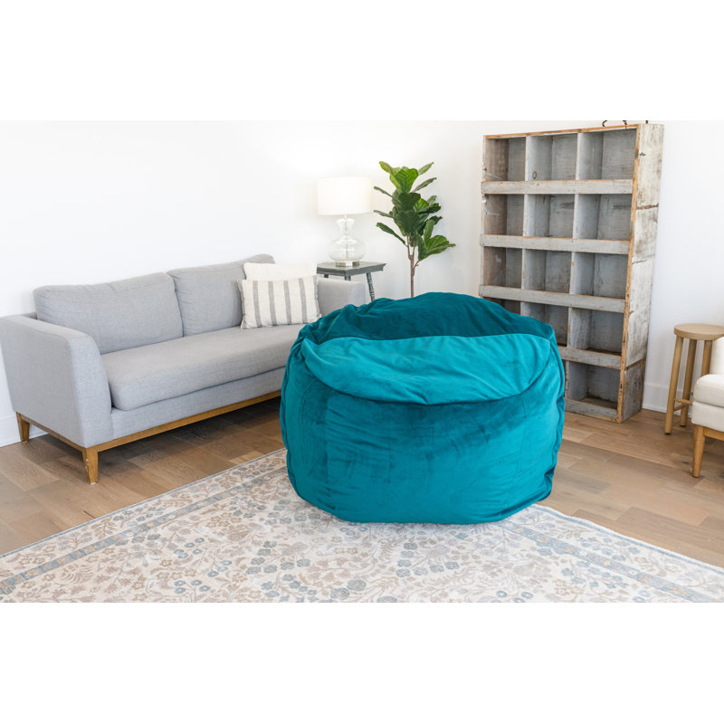 Sac en mousse de luxe moyen Haven, H 30 po x l 21 po x P 21 po, Bleu sarcelle