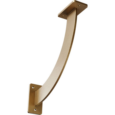 2"W x 11"D x 11"H Bradford Steel Bracket, Hammered Gold