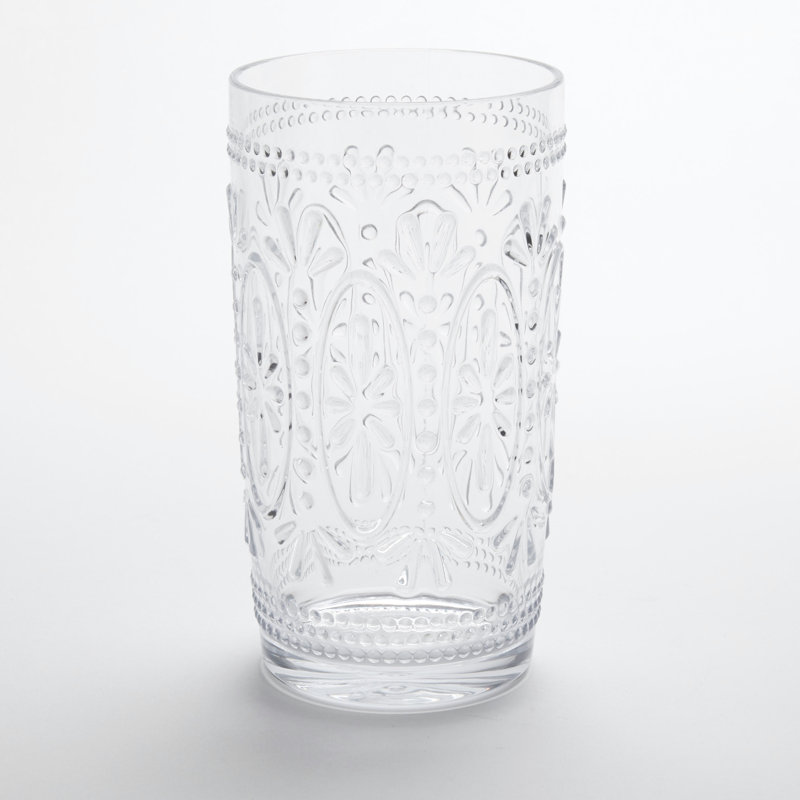 Translucent Embossed Tritan Boho-Chic Drinking Glass Set