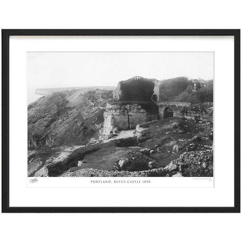 Portland, Rufus Castle 1890 by Francis Frith - Single Picture Frame Print, 28cm H x 36cm W x 2.3cm D