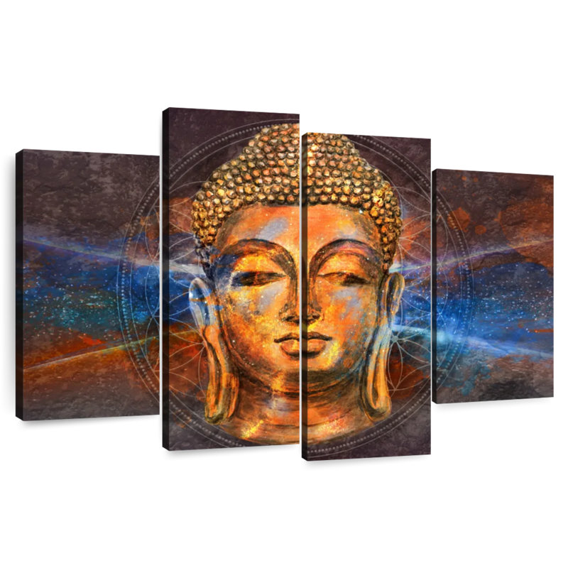 Leisha, tête de Bouddha, H 42 po x l 68 po