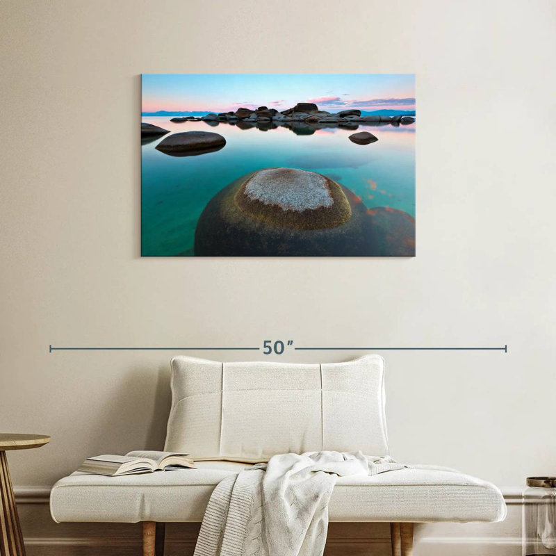 Roches immergées d'Alvord Lake Tahoe, H 24 po x l 36 po