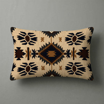Arrowhead Geometry Southwestern Patterns Indoor and Outdoor Throw Pillow