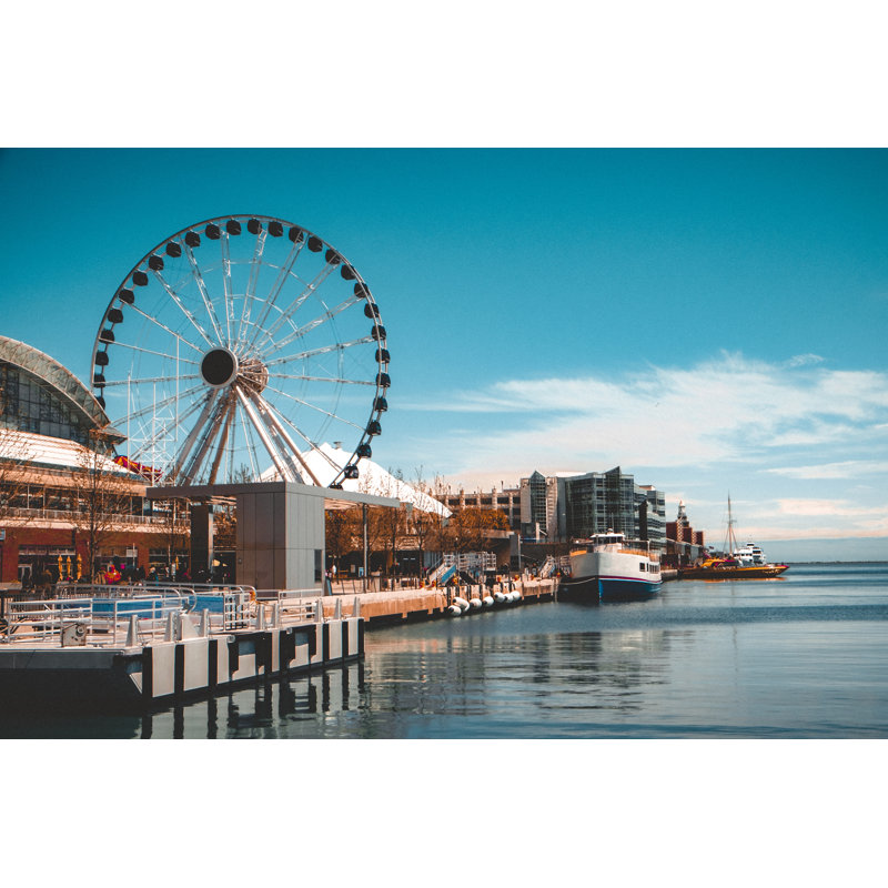 Navyã¢Â‚¬Â„¢S Pier Centennial Wheel 1 Piece Wrapped Canvas Wall Art, 20cm H x 30cm W