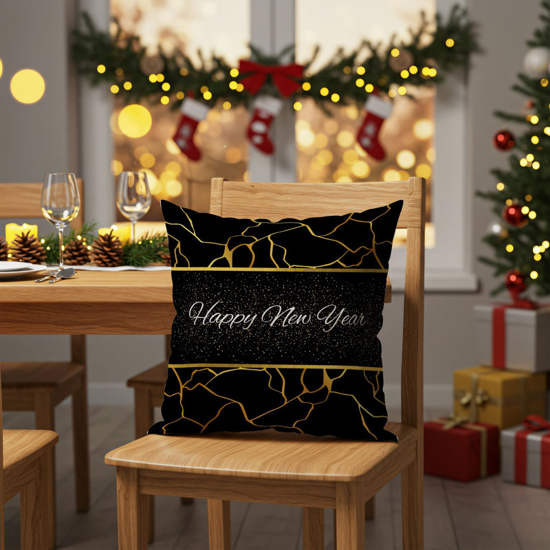 Ensemble de housse de coussin, Nouvel an noir 1