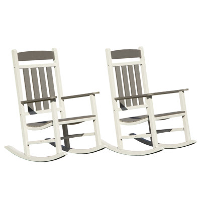 Elegant Rocking Hdpe Outdoor Chairs Patio Relaxation