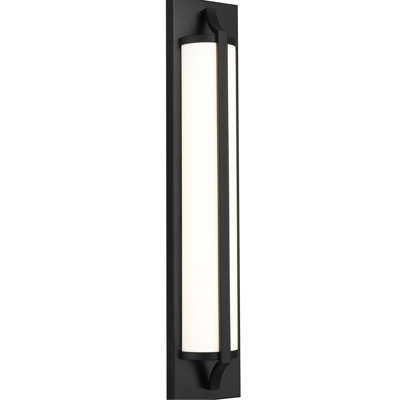 Black 24 - Inches Integrated Led Bathroom Vanity Bar, Energy Efficient And Bright Led, 350 Lumens 20W, 3 Color Temperature Selection, Dimmable Feature, Silk Screen Glass Diffuser, Effortless Setup,