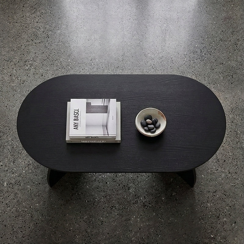 Table basse Aurelle, Bois noir