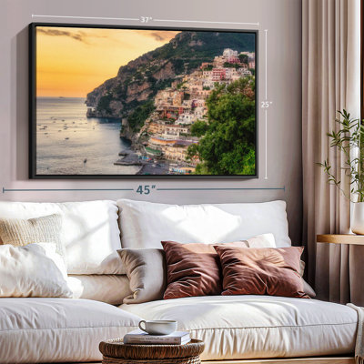 " Positano Seaside Town Canvas Print "