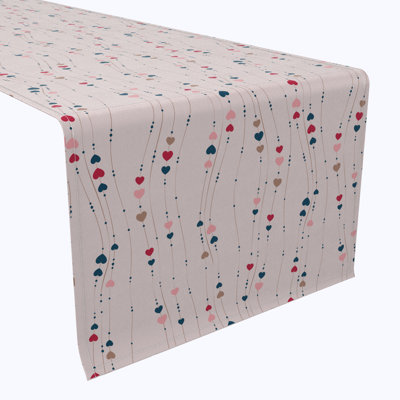Rectangular Floral Cotton Twill Table Runner