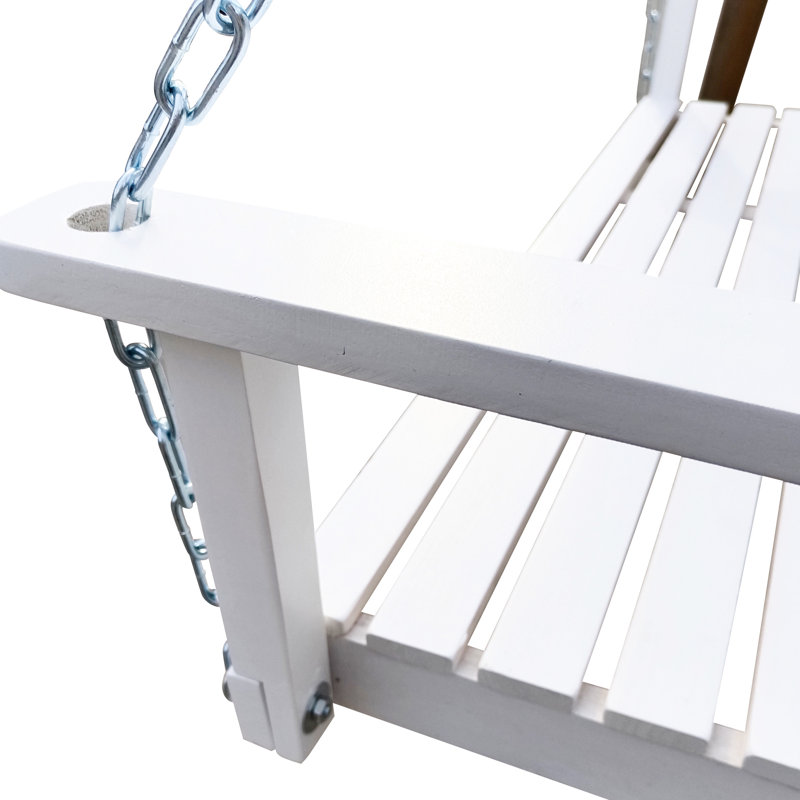 Balancelle en bois blanc avec, pour la détente en plein air. Capacité de 800 lb, façade facile à installer en bois durable. Assemblage, jardin