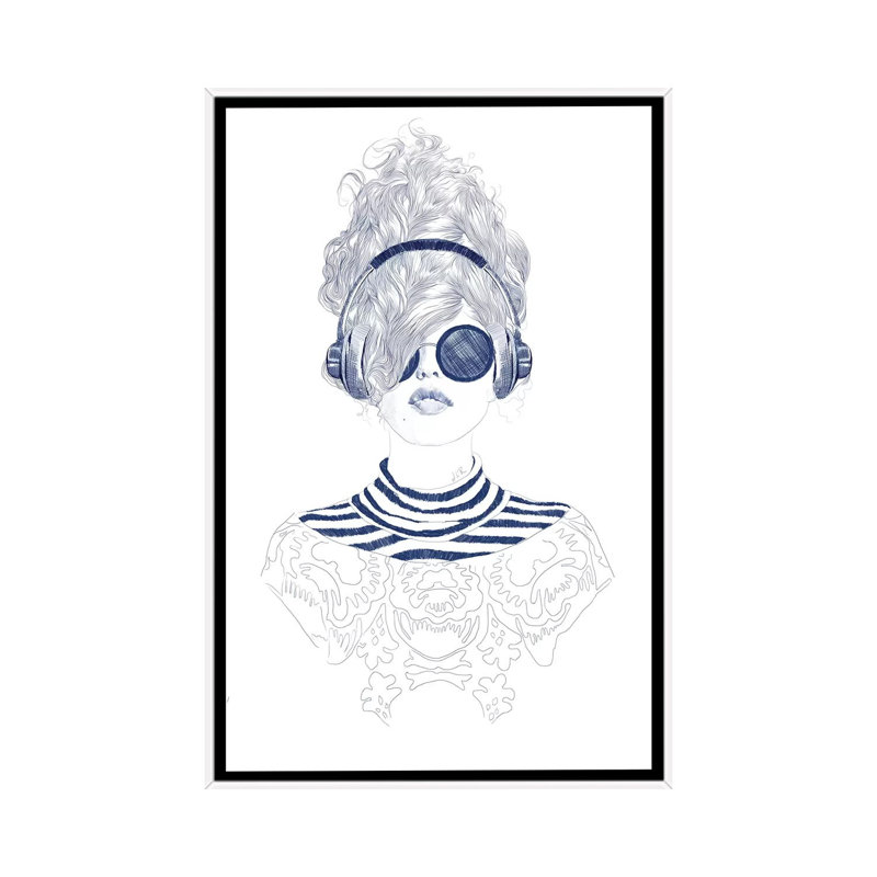 Groove Baby by Jenny Rome - Painting on Canvas, White Framed, 66.04 cm H x 45.72 cm W