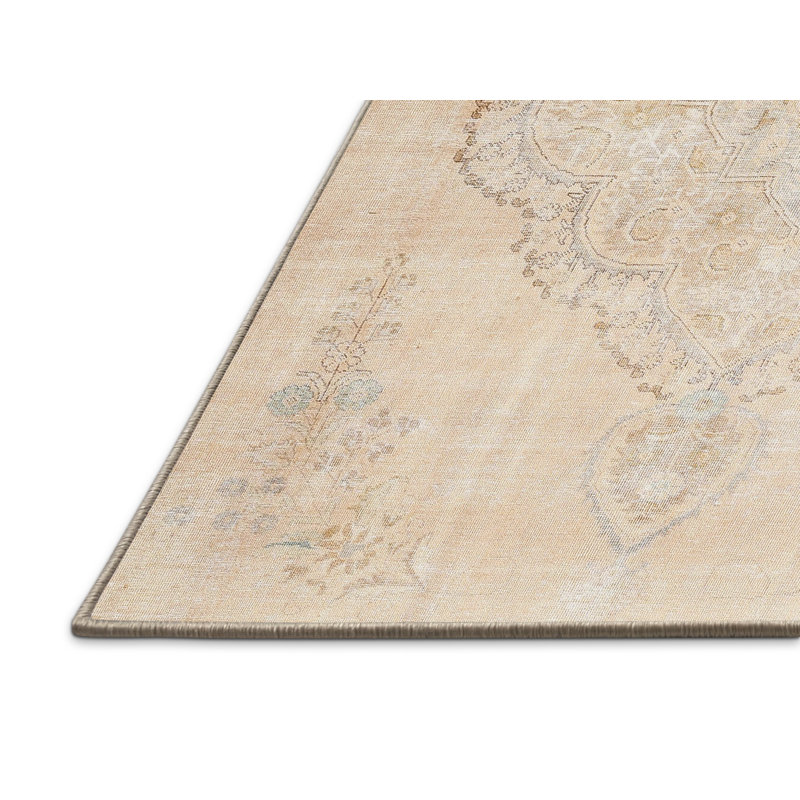 Tapis oriental beige / brun / bleu, Rectangle 5 pi x 8 pi