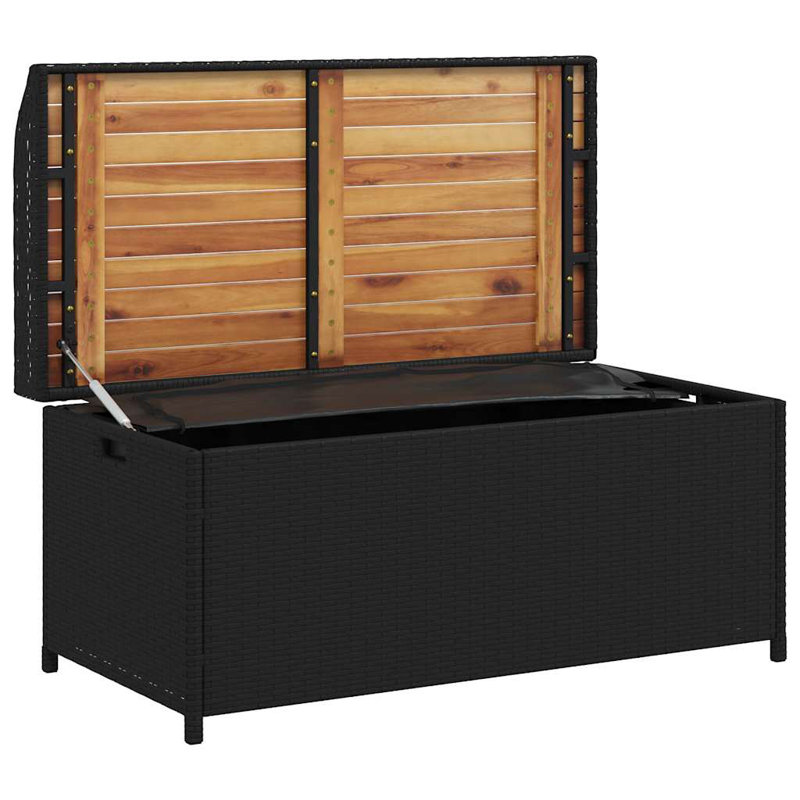 Banc de jardin en acier Agrim, Noir, H 52 cm x L 100 cm x l 50 cm