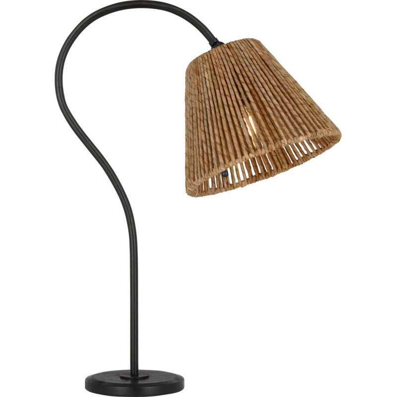 Dume 24" Arched Table Lamp, Aged Iron