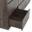 Commode 9 tiroirs Mid-Century moderne, brun foncé