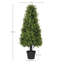 Topiaire artificiel, faux arbuste en pot en plastique noir-728354304-673287582