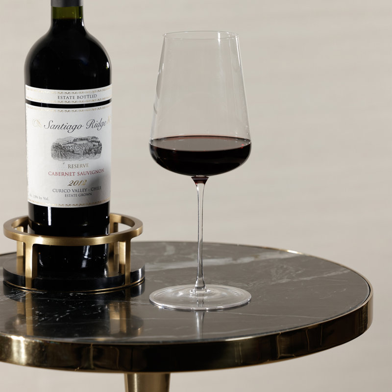 Nomad Polished Gold Marble Accent Table