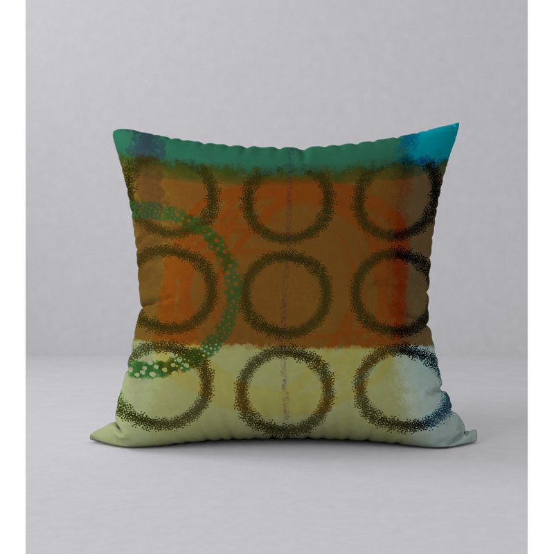 Abstract Reversible Throw Pillow, 20" H x 20" W