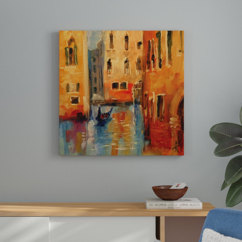 « venice ii », peinture, H 32 po x l 32 po x P 1,5 po, Toile tendue