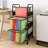 3 Tiers Metal Rolling File Carts With Wheels Hanging Files For Letter Size Movable Pull-Out File Folder Rack Drawer File Cabinet For Home Office