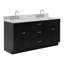 Partham 67" Freestanding Double Sink Vanity with Carrara Marble Top-93068094