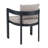 Elko Aluminum Dining Chair, Dark Gray Finish Frame With Beige Cushion, Set Of 2-263171137-263171139