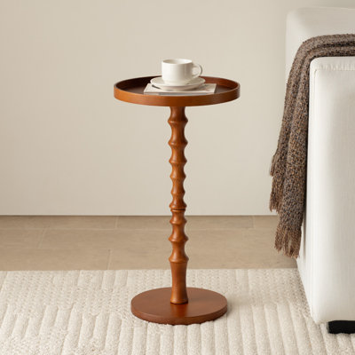 Tray Top Pedestal End Table