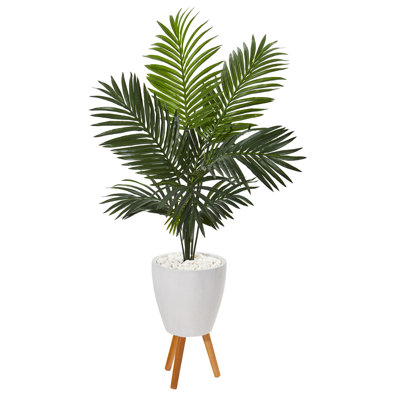 61'' Faux Palm Tree in Earthenware Planter