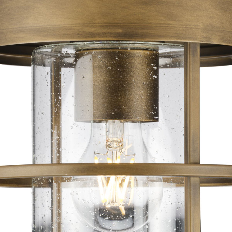Lasette Glass Flush Mount, Aged Bronze