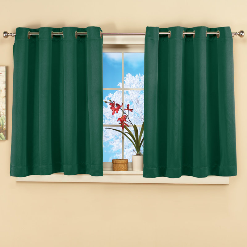 Abdualeem Tab Top Blackout Single Curtain Panel, 56" W x 45" L, Ivory