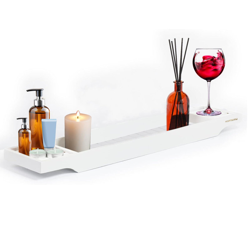 Melillo Freestanding Bath Caddy, White