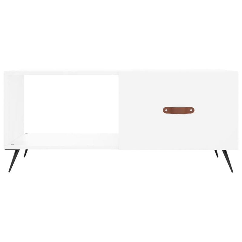 vidaXL Coffee Table Engineered wood, Iron Medium Coffee Table, White