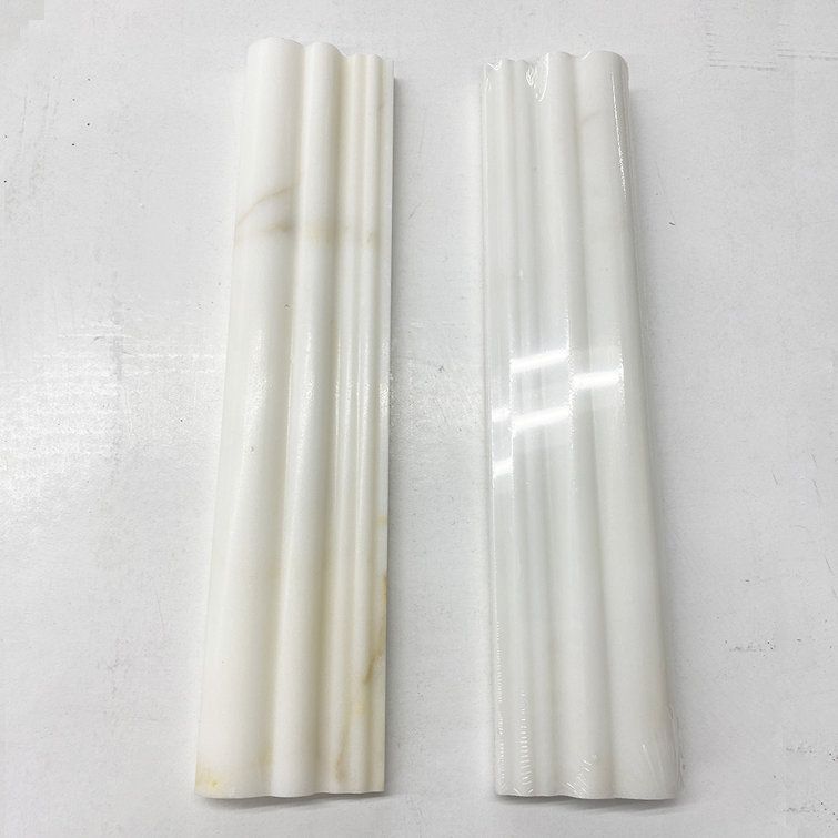 Calacatta 12" x 3" Marble Mosaic Tile
