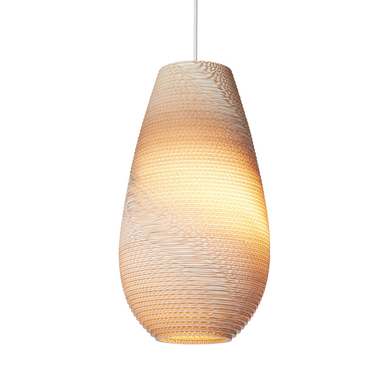 Luminaire suspendu Scraplights Drop 18 - blond, H 18 po x l 10 po x P 10 po, Blond